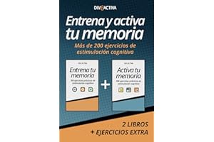 Entrena Y Activa tu Memoria. Más de 200 Ejercicios de Estimulación Cognitiva: Edición Doble: Incluye los 2 libros + Contenido Extra. Ejercicios para Mejorar la Memoria. PÁGINAS A COLOR