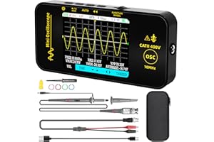 MAXRIENY BSIDE Handheld Oscilloscope 10MHz Bandwidth Digital Oscilloscope 3.2'' TFT Display Portable Oscilloscope 48MSa/s Sampling Rate Trigger Function Auto/Nomal/Single for Fieldwork
