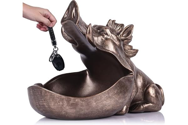 Harts Vildsvin Skulptur Godisfat Kakaburk Nyckelskål Presenter, Kopparfärg Vildsvinsdekor Staty Staty för modern heminredning Entrébord Matbordsdekoration Kontor Förvaring av små föremål