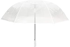 SMATI Big Clear Umbrella - White border wedding - resistant to wind - Extra Large