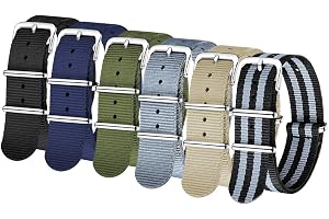 CIVO NATO rem 6-pack 16 mm 18 mm 20 mm 22 mm 24 mm ballistisk nylon klockarmband zulu remmar rostfritt stål spänne med fjäder
