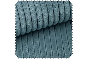 novely® PORTO - Polsterstoff in Breitcord-Optik - Ultraweicher Möbelstoff - Pflegeleichte Meterware 1 lfm | Farbe: 26 Mint Blau