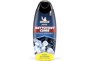MICHELIN EXPERT 009439 Nettoyant Cuirs Voiture, Ravive et Protege, 500 ml