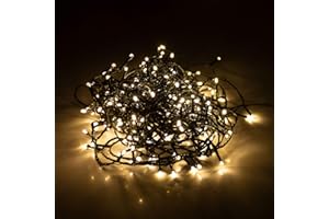 ‎MULTISTORE 2002 Multistore 2002 Lichterkette mit 240 LEDs 18m Warmweiß IP44 Weihnachtsbeleuchtung Innen & Außen Garten Deko Gesamtlänge ca. 21m