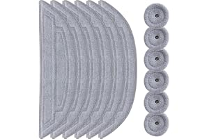 Rrochio Panno Mop per Roborock S8 MaxV Ultra, 6 Pezzi Panni Ricambi Lavabile per Robot Aspirapolvere Roborock S8 Max Ultra, Aspirapolvere Accessori Riutilizzabili