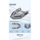 BTM MS-240 Şişme Tabanlı Bot, GRP, 4 Kişilik, 736 kg Taşıma Kapasiteli, 229 cm İ&ccedil; Uzunluk