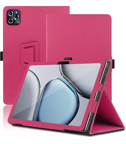 Étui Protection Pour KINGRID W90/T90 11" – Coque Rigide 3 Volets, Support Magnétique, Antichoc, Or Rose