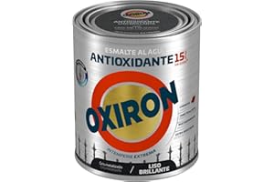OXIRON Esmalte antioxidante al agua Liso Brillante Gris metal 750ml