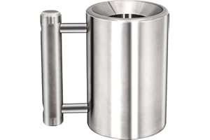 DITOSH 8kg/17.6lb Pesante Tazza di Caffè Sfida 304 Acciaio Inox Tazze Manubrio Argento Sovrappeso Sport Tazza d'acqua per l'allenamento Fitness Braccio Forza Prank Regalo Casa Palestra 100ml/3.4oz