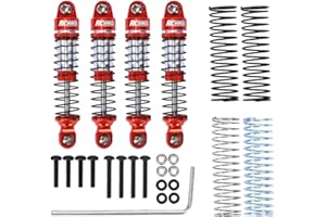 RCAWD TRX4M 59 MM Amortisseur de type huile pour amortisseur avant et arrière TRX4M 1/18 RC Crawler Upgrades Part #9764 (rouge)