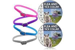 OUSINBY Cat Repellent Treatment, 3PCS Adjustable Cat Collars Built-in Pant-Based Formula Collar for Cats Repellent