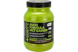 +WATT Mass Formula MCT gainer - Sostegno per i Tuoi Workout Più Intensi - Formato: 3 lb (1,36 kg) - Gusto Cacao