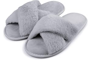 riemot Kobiety Plüsch Hausschuhe DamenButy typu mule