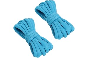 VSUDO Lacets Ovale pour Chaussures de Baskets, Lacets de Sport Demi-ronds, Oval Black Sport Laces, Lacets Chaussures de Course sur Route, Lacets Chaussures de Running pour Femme ou Homme