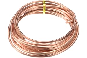 QUARKZMAN 3,5 m mjuk koppartråd 8 gauge, 99,9 % ren kopparspole (3 mm) solid tråd för elektrokultur gör-det-själv trädgårdsdekoration