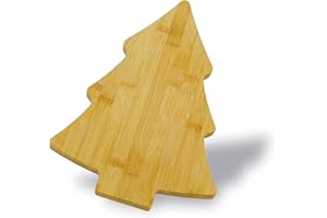 Zenker Tagliere di Natale in Bambù 100% Certificato FSC - Design Albero di Natale 38x24x1,5 cm - Vassoio da portata ideale per Antipasti, Salumi, Formaggi e Dolci Natalizi