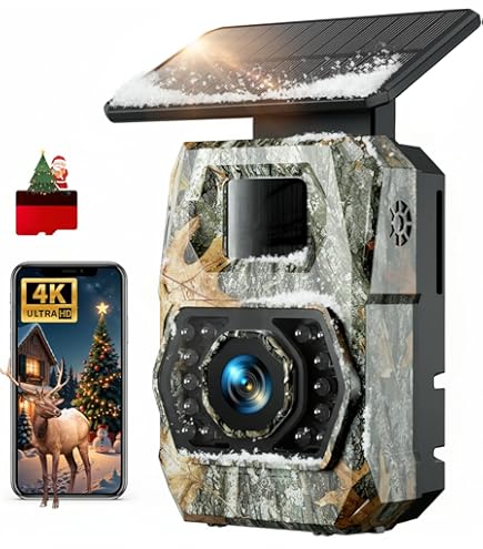 Technaxx Solar Wifi Wildcam TX-326 für Wildbeobachtung mit 1,77 Display, Nachtsicht, PIR-Bewegungssensor, IP65, SD-Kartenunterstützung (128GB), 0,4s Auslösegeschwindigkeit und FullHD Auflösung(1080p