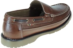 Calzados Romero. Mocasín Náutico de Hombre. Sintético. Planta de Piel. Piso Fino de Carmelo.