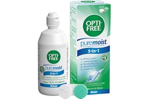 Opti-Free Puremoist Multi-Purpose Disinfecting Solution with Lens Case, 10-Ounces, 10 FL Oz (Pack of 1)