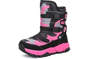 Mishansha Bambini Stivali da Neve Ragazze Caldo Fodera Stivaletti Invernali Ragazzi Scarpe Comodo Antiscivolo