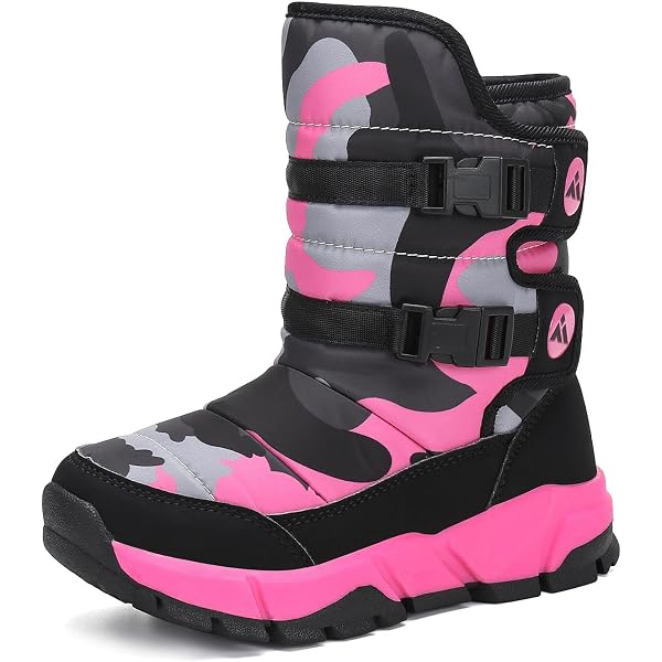 Bottes De Neige Enfants Mishansha - Taille 28 à 38, Fourrure Chaude, Semelle Antidérapante, Boucle Rapide