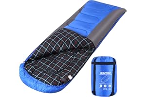 RISEPRO 1.6kg Flannel Winter All 4 Seasons Sleeping Bag 210T Polyester (Superior Material), Skin-Friendly Water Resistant, Ideal for Outdoor Activities