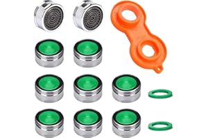 HONYEAR 10 Stück Strahlregler M24 - Wasserhahn sieb Einsatz, Mischdüse mit ABS-Filter inkl. Mischdüsenschlüssel,für Wasserhähne