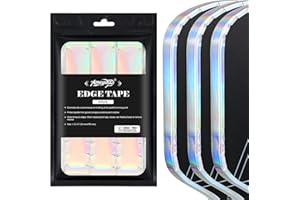 Amoswiz Pickleball Edge Guard Tape, Laser Silver Pickleball Protection Tapes 3 Pcs, 30MM Width Extra Long & Thickness, No Wrinkling Edge Guard for 13MM & 16MM & 20MM Thicknesse Paddles