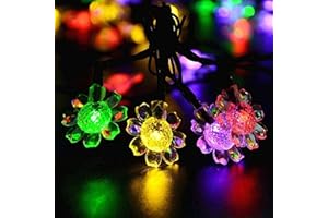 KEEDA Zasilane energią słoneczną łańcuch świetlny, KEDA 50 stóp słonecznik LED Boże Narodzenie światło wodoodporne solarne łańcuch świetlny na zewnątrz, do ogrodu, domu, na ślub, Boże Narodzenie dekoracja