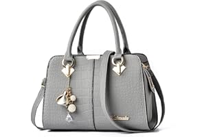 FANDARE Ladies Top-handle Bags Handbags for women Shoulder Crossbody bag for Business Travel Commute Satchel Messenger Bag with Exquisite Pendant Wallet Waterproof PU Leather