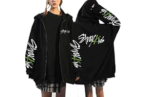 XYYYHTL Straykids Hoodie Women Hooded Sweatshirts Stray Kids ATE Casual E-Girl 90s Oversized Jacket Harajuku Streetwear Top BangChan Lee Know Changbin Hyunjin Han Felix Seungmin I.N