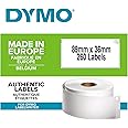 DYMO Authentic LabelWriter Large Address Labels | 36 mm x 89 mm | Roll of 260 | Black Print on White | for LabelWriter Label Makers