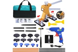 Randalfy Dent Repair Kit, Auto Body Dent Puller Kit with Adjustable Golden Dent Lifter Puller for Car Body Hail Dent Removal Dent Remover Automobile Body Repair
