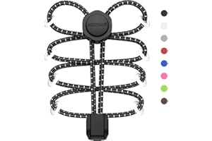 HOMAR Elastic No Tie Shoe Laces Stretch Tieless Shoe Laces for Sneakers No Tie Shoelaces Elastic Laces for Adults and Kids