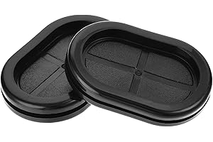 sourcing map Goma Ojal Ovalado Doble Cara Montaje Tamaño 40 x 25mm para Cable Protección 4Uds