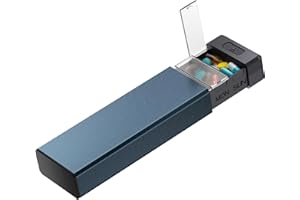 HEIYING Organisateur de Pilules pour 7 Jours – Coque en Aluminium, Compartiments pour une Semaine, Boîtier Métallique Portable pour Vitamines, Médicaments et Compléments Alimentaires