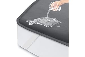 ‎OHANO ohano Matratzenschoner 140 x 200 cm wasserdicht Inkontinenzunterlage waschbar, Matratzenschutz wasserdicht, Matratzenüberzüge, Inkontinenz Bettunterlage,wasserdichte Matratzenauflage-Dunkelgrau