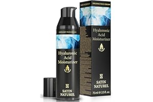 ‎SATIN NATUREL Satin Naturel Feuchtigkeitscreme Gesicht für Männer 75 ml – Feuchtigkeitsspendende Pflege mit Bio Aloe Vera, Hyaluron, Arganöl, Squalane & Jojobaöl – Anti-Falten & Anti-Aging – Vegane Gesichtspflege