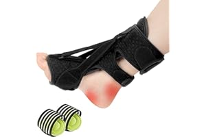 CharmBurst Vendaje para fascitis plantar, dolor de arco, alivio del dolor, pies planos, soporte para arco del pie, ortesis ajustable para mujeres y hombres