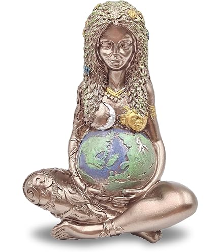 Nemesis Now Ethereal Gaia Art Statue Figur, Polyresin, Bronze, Mutter Erde, 30 Cm