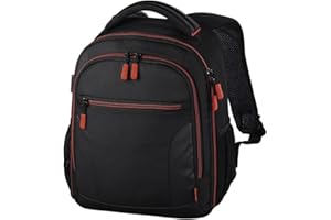 Hama Plecak na aparat fotograficzny i akcesoria "Miami 150" (8 wyciąganych przegród, regulowane szelki, zamek błyskawiczny, przegroda na 10.1", 5L, osłona na plecak, 22 x 10 x 24 cm) czarny/czerwony