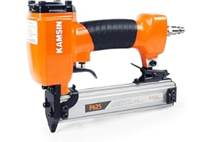 KIMSING Kamsin P625 23 Gauge Pneumatic Headless Pinner 10-25mm Pin Nails, Air Power Pin Nail Gun, Finish Nailer for Cabinets, Interior Decoration and Wood Joining (K-P625)