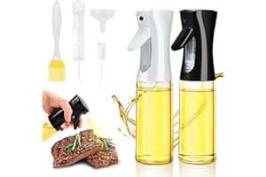 Dachiy 2 Piezas Spray Aceite Cocina, 200 ml Spray Aceite De Cocina Antigoteo, Aceitera Spray Pulverizador, Accesorios Freidora De Aire, Para Cocina, Cocinar,Freidora De Aire,Ensalada, Barbacoa