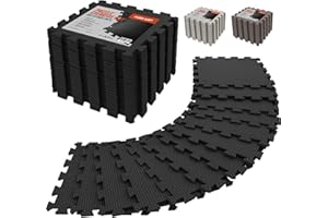 ‎AIRHOP AIRHOP Bodenschutzmatte Fitness Matte Extra Dicke Bodenmatten, rutschfeste Schutzmatten Fitnessraum, Fitness Boden, Sportboden, Poolunterlage, [31x31cm] - 18 Fallschutzmatten