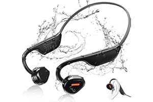 ANCwear Running Headphones with Native Voice Assistant, 27g Lightweight Wireless Bluetooth Sports Earphones with Mic, Sweatproof Open-Ear Headset for Running