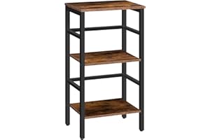 ‎HOOBRO HOOBRO Leiterregal, Standregal, 3 Ebenen Bücherregal, Querstangen-Design, Multifunktionales Ablageregal, Stabiler Metallrahmen, Industriestil, für Wohnzimmer, Schlafzimmer, Arbeitszimmer EBF80CJ01