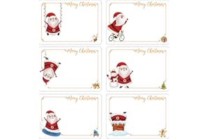 COLOFALLA 120pcs Christmas Labels Stickers Sticky Labels Gift Tags Stickers Self Adhesive Christmas Label for Presents Stick on