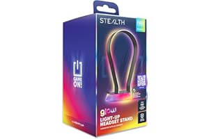 STEALTH Gaming Light Up Charging Headset Stand - Glow Black, USB Powered, Compatible with Most Headsets.