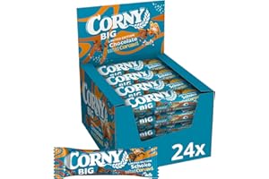 ‎CORNY Müsliriegel | Corny BIG Schoko Salted Caramel | Mit Schokolade und gesalzenem Karamell | Großpackung 24x40g