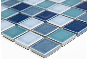 CONWIRE mosaico piastrelle di rete parete Mix Blu Lucido ceramica mosaico specchio piastrelle doccia tazza per piastrelle da parete quadrato cucina bagno WC